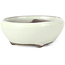 Pot à bonsaï rond blanc par Seto Yaki - 109 x 109 x 42 mm