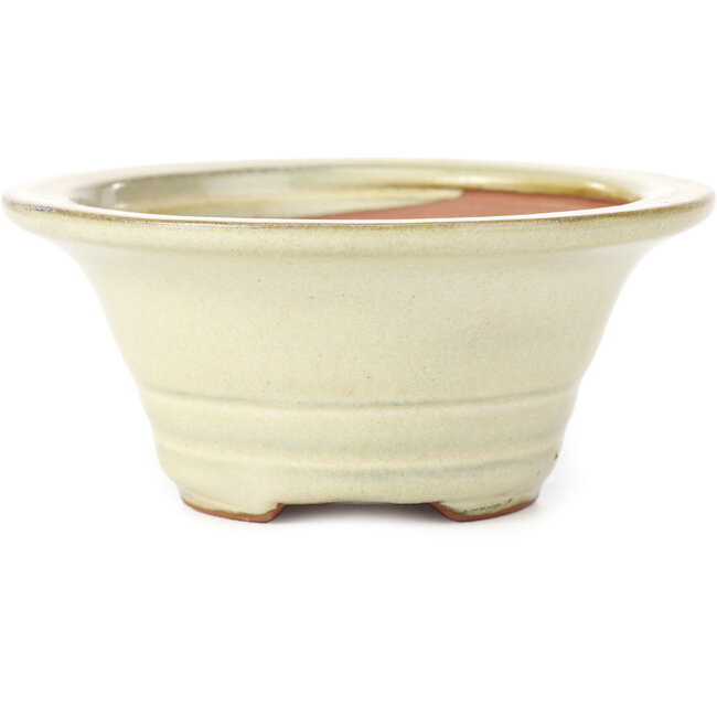 Ronde beige bonsaipot - 133 x 133 x 61 mm