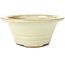 Round beige bonsai pot - 133 x 133 x 61 mm