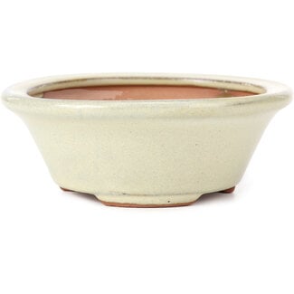 Chinese bonsai pots 132 mm round beige pot from China