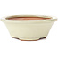 Round beige bonsai pot - 132 x 132 x 52 mm