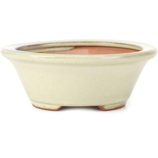 Runde beige Bonsaischale - 132 x 132 x 52 mm