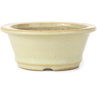 Chinese bonsai pots 112 mm round beige pot from China