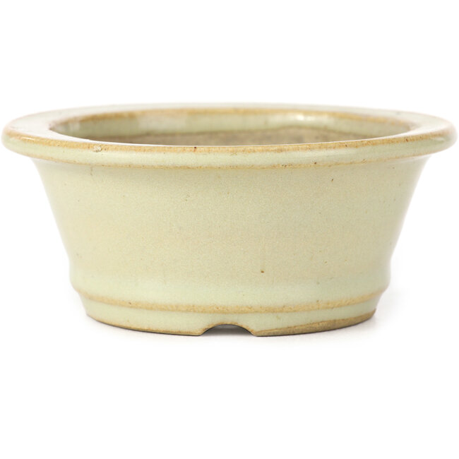Pot à bonsaï rond beige - 112 x 112 x 49 mm