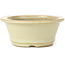 Pot à bonsaï rond beige - 112 x 112 x 49 mm