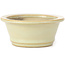 Pot à bonsaï rond beige - 112 x 112 x 49 mm