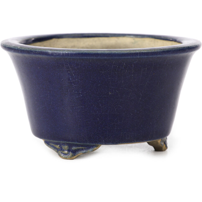 Ronde blauwe bonsaipot - 107 x 107 x 59 mm