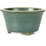 Pot à bonsaï rond vert océan - 108 x 108 x 57 mm