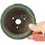 Pot à bonsaï rond vert océan - 108 x 108 x 57 mm