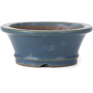 Chinese bonsai pots 116 mm round blue pot from China