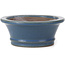 Round blue bonsai pot - 116 x 116 x 46 mm