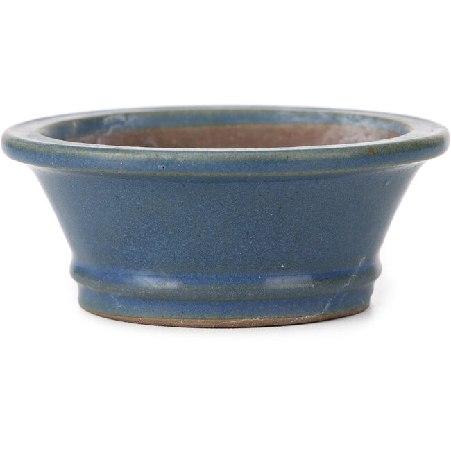 Ronde blauwe bonsaipot - 116 x 116 x 46 mm