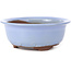 Pot à bonsaï rond bleu lilas par Seto Yaki - 128 x 128 x 52 mm