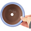 Pot à bonsaï rond bleu lilas par Seto Yaki - 128 x 128 x 52 mm