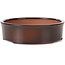 Ronde bruine bonsaipot van Seto Yaki - 129 x 129 x 37 mm