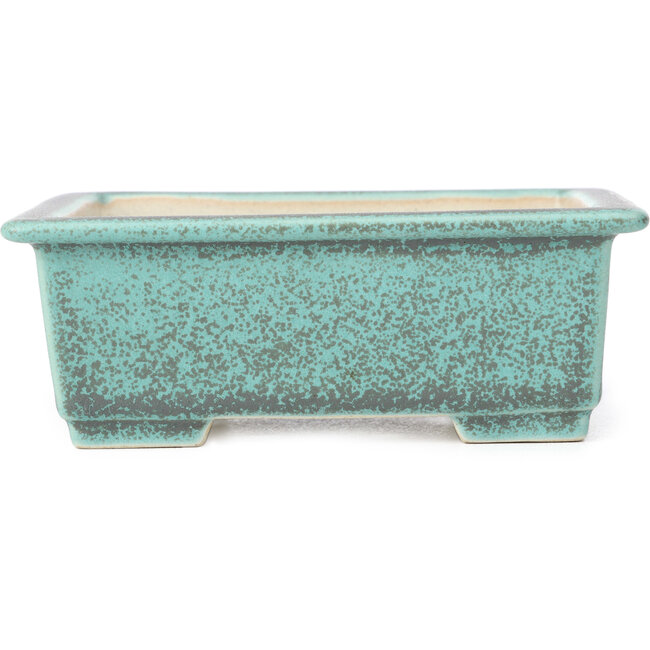 Maceta de bonsái rectangular verde y gris - 145 x 114 x 53 mm