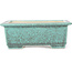 Maceta de bonsái rectangular verde y gris - 145 x 114 x 53 mm