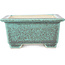 Rechthoekige groene en grijze bonsaipot - 145 x 114 x 53 mm