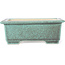 Rectangular green and grey bonsai pot - 145 x 114 x 53 mm