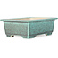 Maceta de bonsái rectangular verde y gris - 145 x 114 x 53 mm