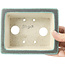 Pot à bonsaï rectangulaire vert et gris - 145 x 114 x 53 mm