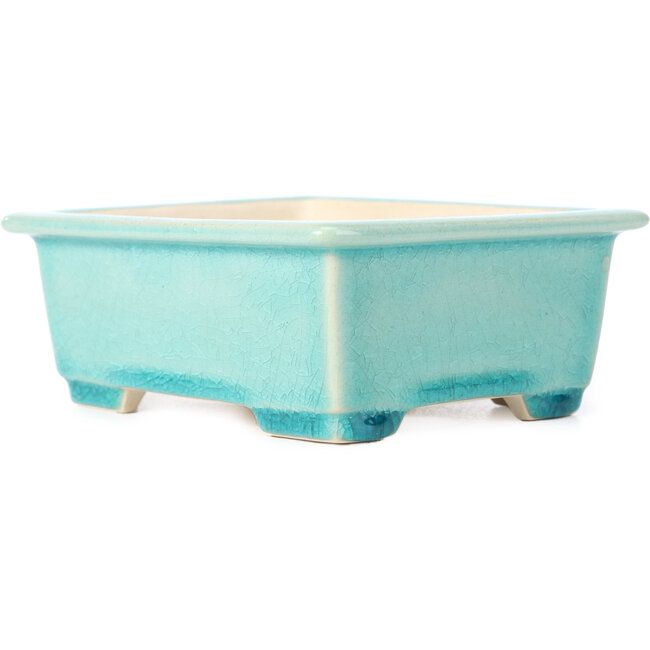 Rectangular blue bonsai pot - 152 x 120 x 55 mm