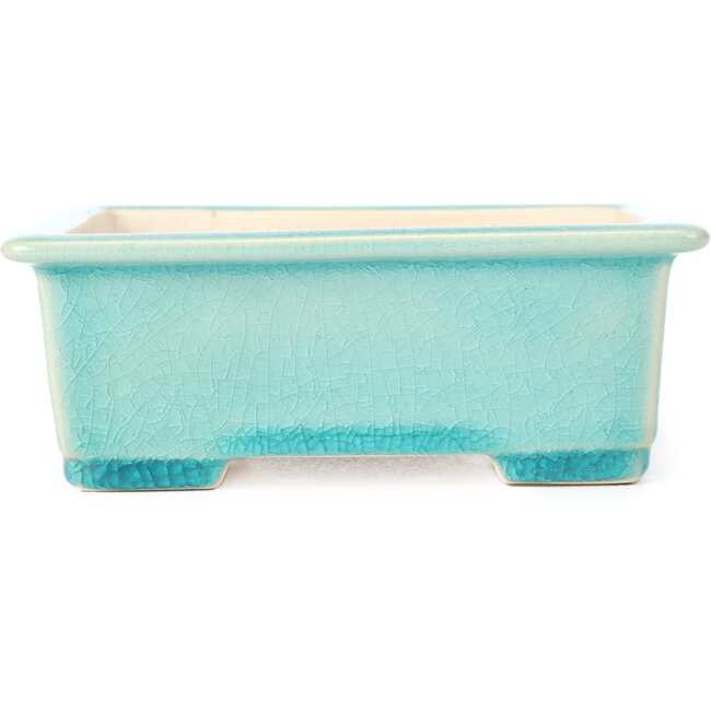 Rectangular blue bonsai pot - 152 x 120 x 55 mm