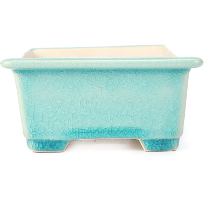 Rectangular blue bonsai pot - 152 x 120 x 55 mm