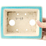 Pot à bonsaï rectangulaire bleu - 152 x 120 x 55 mm