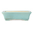 Rectangular blue bonsai pot - 141 x 100 x 39 mm