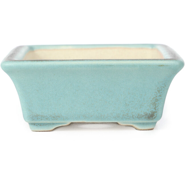 Pot à bonsaï rectangulaire bleu - 141 x 100 x 39 mm