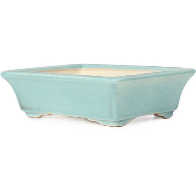 Rechteckige blaue Bonsaischale - 141 x 100 x 39 mm