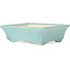 Pot à bonsaï rectangulaire bleu - 141 x 100 x 39 mm