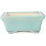 Maceta de bonsái rectangular azul - 141 x 100 x 39 mm