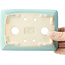 Pot à bonsaï rectangulaire bleu - 141 x 100 x 39 mm