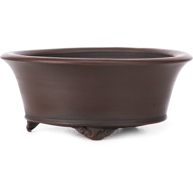 Round unglazed bonsai pot by Bigei - 96 x 96 x 42 mm