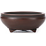 Round unglazed bonsai pot by Bigei - 92 x 92 x 40 mm