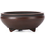 Round unglazed bonsai pot by Bigei - 92 x 92 x 40 mm