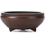 Round unglazed bonsai pot by Bigei - 92 x 92 x 40 mm