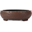 Ronde ongeglazuurde bonsai pot van Bigei - 188 x 188 x 58 mm