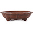 Hexagonal lotus shape unglazed bonsai pot by Bigei - 113 x 113 x 33 mm