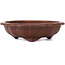 Hexagonal lotus shape unglazed bonsai pot by Bigei - 113 x 113 x 33 mm