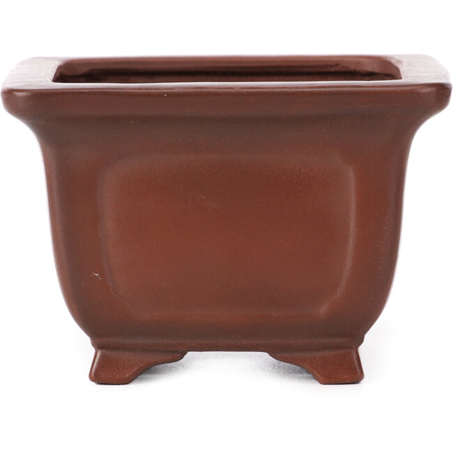 Pot à bonsaï carré non émaillé par Bigei - 95 x 95 x 65 mm