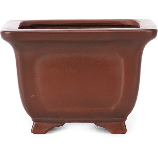 Vierkante ongeglazuurde bonsai pot van Bigei - 95 x 95 x 65 mm