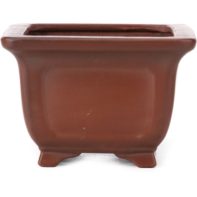 Vierkante ongeglazuurde bonsai pot van Bigei - 95 x 95 x 65 mm