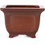 Square unglazed bonsai pot by Bigei - 95 x 95 x 65 mm