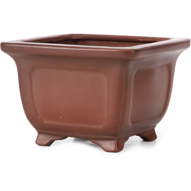 Vaso bonsai quadrato non smaltato di Bigei - 95 x 95 x 65 mm