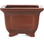 Square unglazed bonsai pot by Bigei - 95 x 95 x 65 mm