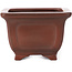 Square unglazed bonsai pot by Bigei - 95 x 95 x 65 mm