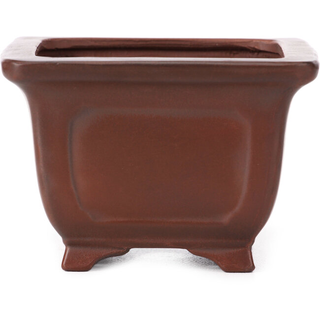 Vierkante ongeglazuurde bonsai pot van Bigei - 95 x 95 x 65 mm